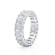 Radiant Shaped Moissanite Full Eternity Style Wedding Band Mapple Gems